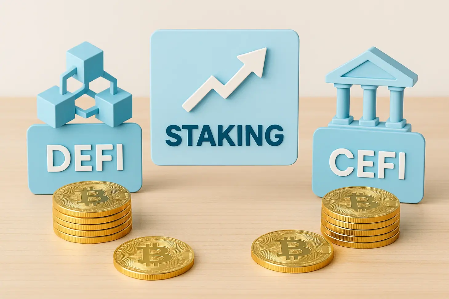 Основные различия между DeFi и CeFi стейкингом